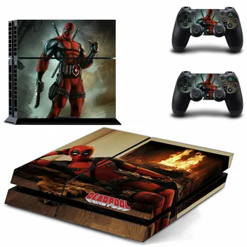Marvel Deadpool Vinyl Pokožky Nálepka pre PlayStation4 Konzoly PS4 2 Radiče Odtlačkový Úplné Pokrytie Film Hra Príslušenstvo