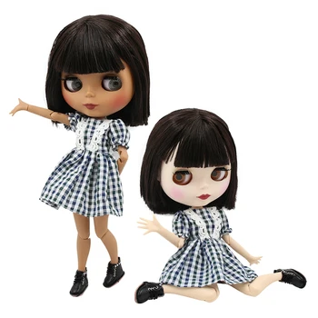 ĽADOVÉ DBS Blyth bábika 1/6 bjd spoločného orgánu, krátke hnedé vlasy matné tvár 30 cm hračka dievčatá darček anime