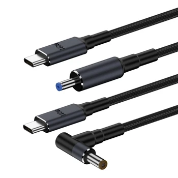 140W PD USB Typu C Muž Vstup do DC5.5x2.1mm 5.5x2.5mm Mužskej Energie Nabíjací Kábel pre Notebook Notebook Nabíjací Kábel