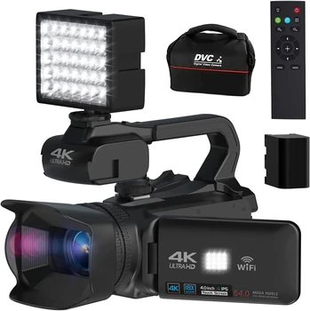18X Zoom 4K Digitálna Videokamera Pre Fotografovanie Youtube Live Streaming 4 palcový Displej, Wifi, Webkamera 64MP Video Rekordér
