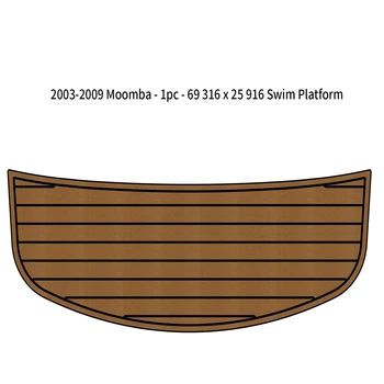 2003-2009 Moomba 1pc-69 3/16 x 25 9/16Inch Plávať Platformu Loď EVA Teakové Podlahy Pad Podklad Samolepiace SeaDek Gatorstep Štýl