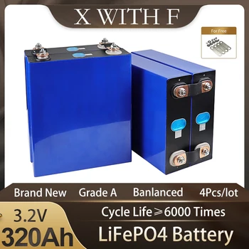 3.2 V LiFePO4 320Ah Batérie Bunky Pack DIY 12V 24V Nabíjateľné Batérie Lítium-Iónová Fosfát Solárnej Energie Banka Pre RV Golf Košíka