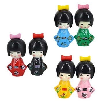6 Ks Kimono Ozdoby Japonský Stolné Dekorácie Deti Hračky pre Dievčatá Remesiel PVC Tradičné Domácnosť Dieťa Domov