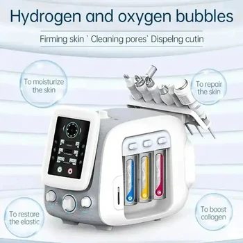 6 v 1 H2O2 jet kôra stroj hydro dermabrázia diamantovú mikrodermabráziu kyslík jet peeling tváre stroj