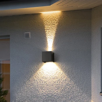6W 12W LED Nástenné svietidlo Nepremokavé Vonkajšie AC85-265V Povrchovú montáž Moderných Jednoduché Svietidlo Obývacia Izba, Veranda Interiéru Nástenné Svietidlá