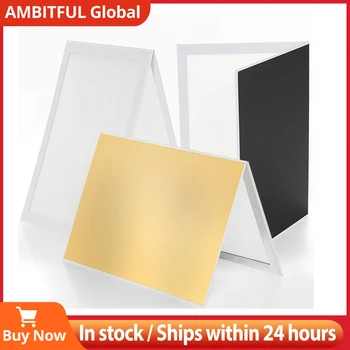 AMBITFUL A3 predstavovala 29,5 x 42cm Skladací Kartón Black White Silver Gold Translu cent Mäkké Svetlo Reflexné Pozadie Papier Hrubé