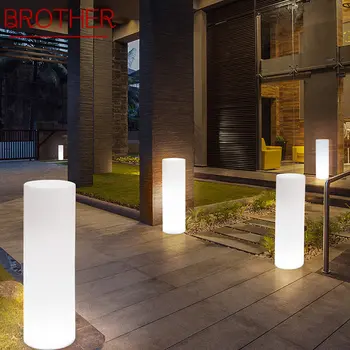 BRAT Moderné Valec Krajiny Lampa Tvorivé Vonku LED Trávnik Svetlo Diaľkové Ovládanie Vodeodolné IP65 pre Hotel Garden