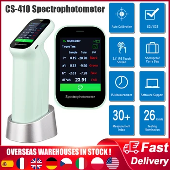 CS-410 Spektrofotometer Automatická Kalibrácia Farieb Rozdiel Hgh Presnosť SCI/SCE Kolorimeter pre Farby Tlače Textil Priemysel