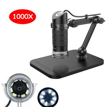 Dreamburgh 1000X USB Digitálny Mikroskop 8 LED HD Endoskopu Elektronické Video Mikroskopom Prenosné Zoom Kamery zväčšovacie sklo so Stojanom