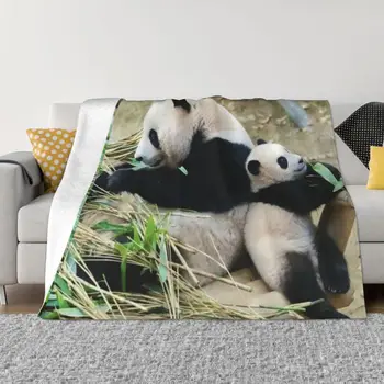 Fubao Aibao Fu Panda Bao Deka Zime Teplo Hypoalergénne Hodiť Deky pre Jednoduchú Starostlivosť o Stroj na Cestovanie