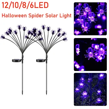 Halloween Pavúk Svetlo, Solárny Fialová Hrozné Svetlá pre Záhradné Dvore Halloween Party Dekorácie LED Spider Vklad Svetlá