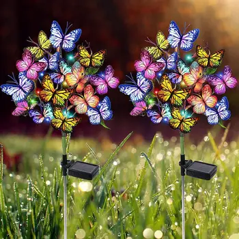 Ip65 Vodeodolný Motýle Svetlo Vonkajšie Záhradné Dekorácie Svetla odolný voči Poveternostným vplyvom Motýle Solárna Lampa Led Noc pre Vonkajšie
