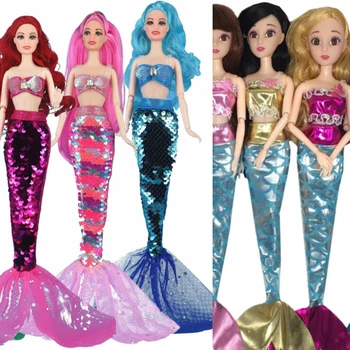 Jeden Súbor Bábika Cosplay Oblečenie Podobné Rozprávky malá Morská víla Chvost Svadobné Šaty Šaty Party Oblečenie Pre Barbie 1/6 Bábika DIY Dary