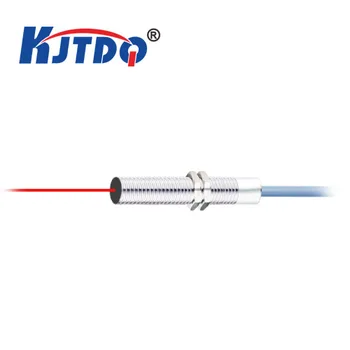 Kjtdq/kekit Mini Laser Snímač M8 Tri Drôt 24v Dc Npn Normálne Otvoriť Difúzny Odraz