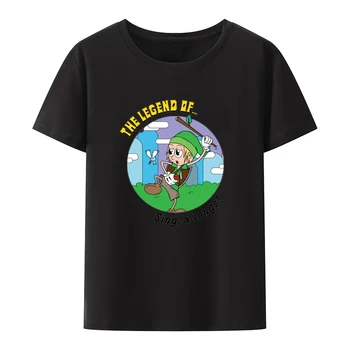 Legendy Sing-a-túži Vtipné Grafiky Vytlačené T-shirt T-shirts Priedušná Camiseta Hombre Vzor Blúzka Ulici Módny Štýl