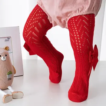 Letné detské pančuchové nohavice dievčatá legíny oka tenké ponožky Princezná baby bow komár ponožky.