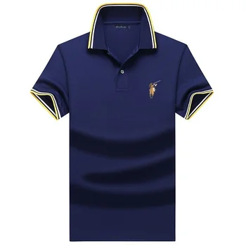 Letné Krátke Rukáv Bavlna Muži Polo Shirts