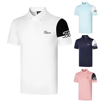 Letné Nové Golfové oblečenie pre Mužov, Krátky Rukáv T-shirt Priedušný rýchloschnúci Polo Tričko Športové Bežné Jersey