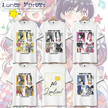 Lovelive! μ je 3D Tlač T-shirt Letné Módy Okrúhlym Výstrihom, Krátky Rukáv Populárne Japonské Anime Streetwear