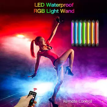 LUXCEO P7 Pro RGB Vodeodolné Svetlo Prútika P7RGB Ručné 3000K/5750K Farebné Ice Stick LED Video Svetlo, Farebné Diaľkové Ovládanie