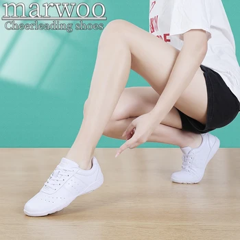 Marwoo cheerleading topánky detské tanečné topánky Konkurenčné aerobik topánky Fitness topánky dámske biele jazz športové topánky 9233
