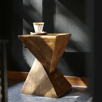 Moderná Multifunkčná Drevená Stolička Nordic Dizajn Čaj Stôl Extrémne Jednoduchá Geometria Priemyselné Vietor Gauč, Konferenčný Stolík