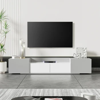 Moderný dizajn TV skrine, obývacia izba TV držiak, zábava media center, TV skrinky, úložný stojan, ozdobné skrinky