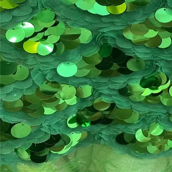 Najnovšie módne štýl zelenej farby výšivky s flitrami 5 metrov čistý čipky francúzsky čistý čipky