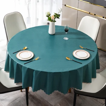 Nepremokavé, oleju, obarenie odolný a umývateľný kruhový stôl mat obrus, hotel farbou obrus
