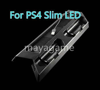 OCGAME Multifunkčné ROZBOČOVAČ USB Nabíjačku Porty Pre PS4 Slim Zvislý Stojan Chladiaci Ventilátor Nabíjanie pre Playstation 4 Radič