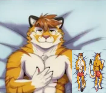 Odporúčame Dakimakura Anime Tiger Kemono Chlpaté Obojstranná Tlač v životnej veľkosti Tela Vankúš