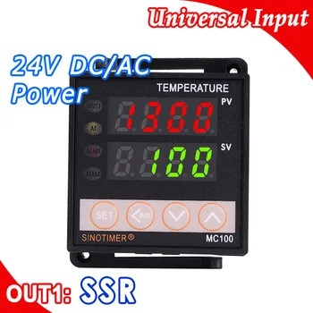 PID Regulátor Teploty Digitálny Termostat Regulátor v 24V DC AC Výstup pre SSR, Termočlánok K alebo J Snímač Vstupné Napätie