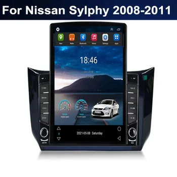 Pre Tesla Štýl 2 Din Android 12 Auto Radio na Nissan Sylphy 2008 - 10 2011 Multimediálne Video Prehrávač, GPS, RDS Stereo Carplay Fotoaparát