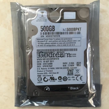 Pre WD 2.5 Palcový Čierny Disk 7200 Na 500G Prenosný Pevný Disk WD5000BEKT