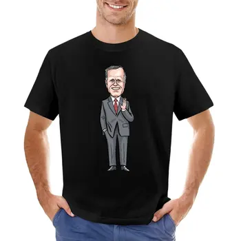 Prezident George H. W. Bush T-Shirt obyčajný t-shirt potu tričko t košele pre mužov pack