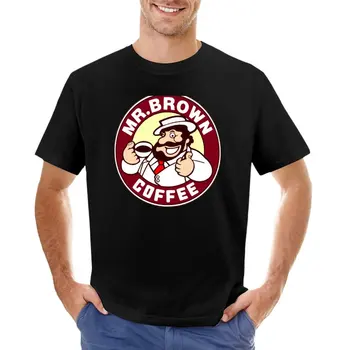 Pán Brown Coffee Logo T-Shirt potu košele, čierne tričká cvičenie košele pre mužov