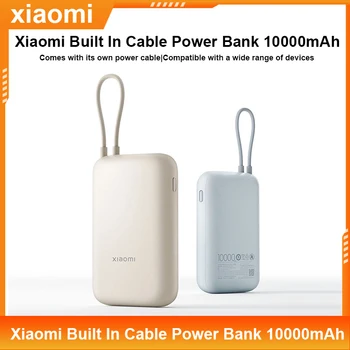 Pôvodný Xiao Portable Power Bank 10000mAh 22.5 W Typ-C obojsmerný Rýchle Nabíjanie Powerbank Postavený V Kábla Mi Powerbank Pre iPhone