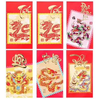 Red Čínske Peniaze Tašky Rok Nové Obálky Vrecku Jarný Festival Šťastie Svadobný Dar Karty Hong Puzdro Hongbao Bao Vrecká