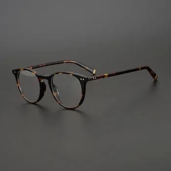 Retro optické okuliare, rám mužov a žien acetát ručné okuliare Luxusné značky je predpísať okuliare pre krátkozrakosť