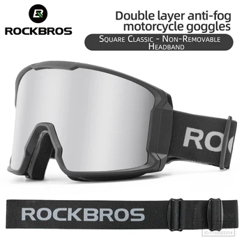 ROCKBROS Dvojité Lyžiarske Okuliare Veľký Rámik Mužov a Žien Vymazať Zobrazenie Lyžovanie Farebné Poťah Priedušná Hubky Snowboard Eyeware