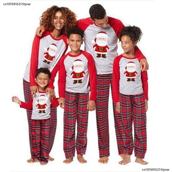 Rodina Zodpovedajúce Oblečenie Vianočné Pyžamo Set Baby Chlapci, Dievčatá, Topy, Nohavice Bežné Rodinné Vzhľad Otec, Mama Dcéru, Syna Zápas Oblečenie
