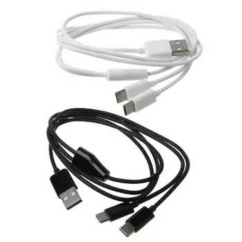 Rýchle Nabíjanie Kábel 2 v 1, USB Typu C, Kábel 1M USB C údaj Splitter