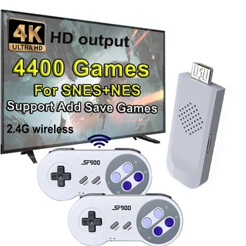 SF900 HD Video Hry Stick Retro Hry Konzoly S 4400 Hry pre SNES Bezdrôtový ovládač 16 Bit Consolas pre NES