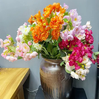Simulované Begonia Kvet Umelé Kvety Hodváb Vianočné Home Office Dekor Svadobný Kvet Usporiadanie Materiálov Foto Rekvizity