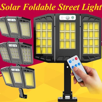 Solárne Indukčné Street Light Vonkajšie Nepremokavé Skladacia Snímač Pohybu Nástenné svietidlo s 3 Osvetlenie Režim pre Záhradné Dvore Dvore