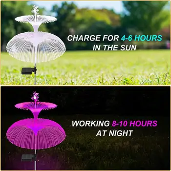 Solárne Medúzy Svetlo Slávnostné Osvetlenie Atraktívne Nepremokavé Slnečné Svetlo Medúzy Star Lampa pre Záhradné Dvore pre Vonkajšie