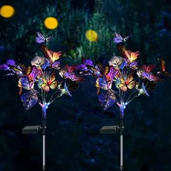 Solárny Motýľ Trávnik Svetlo Vonkajšie Záhradné Ulici Rose Veselý Lampy, Osvetlenie Na Dvore Cesty, Svadobné Party Dovolenku Dekorácie