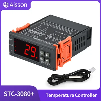STC-3080A+ LED Digitálne Chladenie Odmrazovanie Regulátor Teploty Termostat Prekročenie Limitu Alarmu Kompresora Ochrany Odkladu