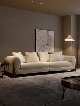 textílie gauč Japonskej, talianskej ovčej vlny gauč osamelý štýl nábytok do obývacej izby orech nohy Japonský gauč high-end gauč