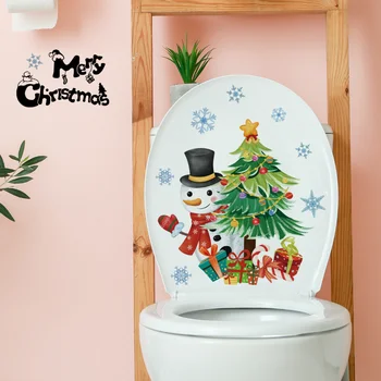 Vianočné Wc Sedadlo, Kryt Kotúča, PVC Wc Sedadlo Nálepky, Vianočné Dekorácie, Kúpeľňa